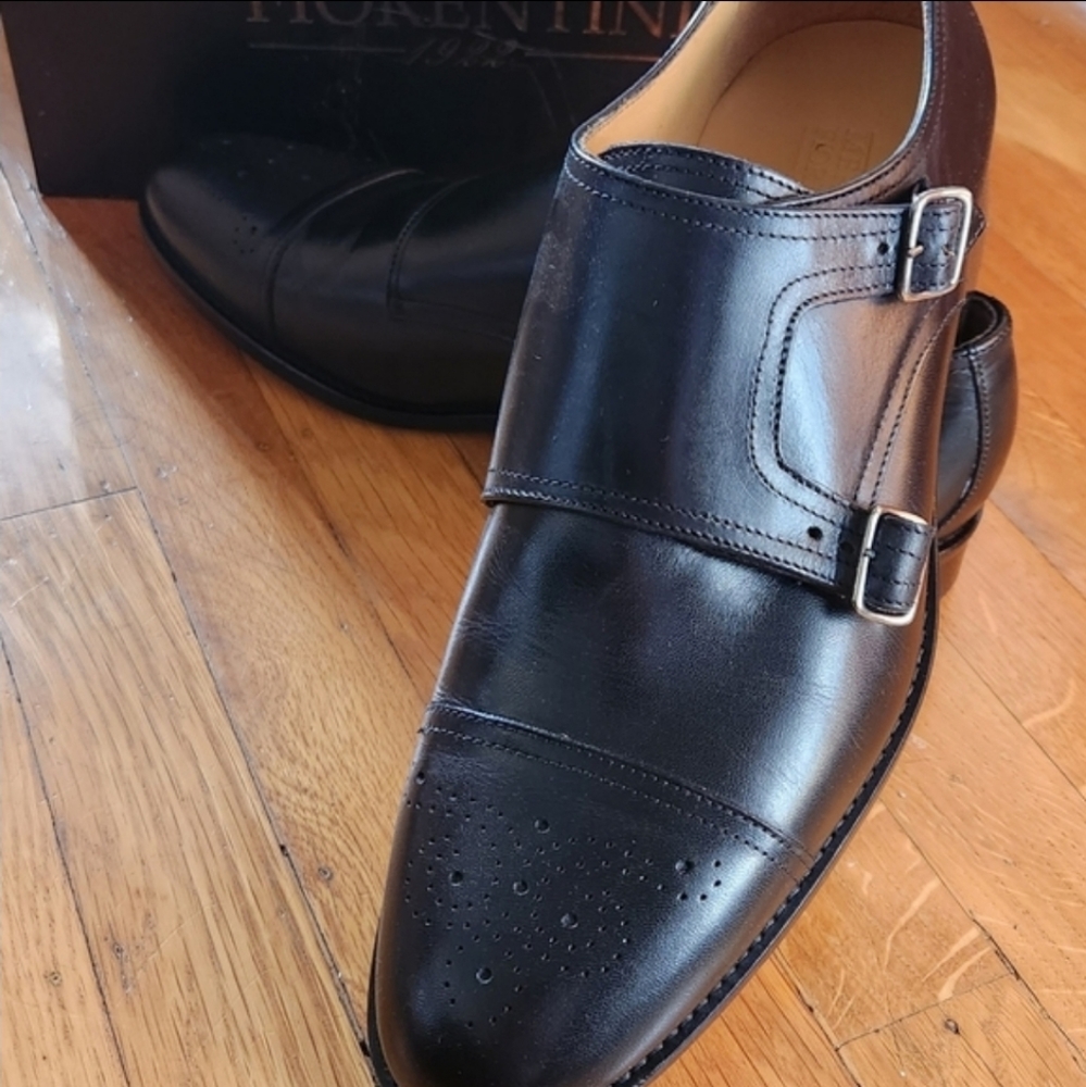 Mercanti Fiorentini Mens Cap Toe Monk Strap Slip On 11.5M